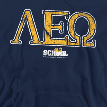 Navy - Pack Shot - Old School Mens Leo Hoodie