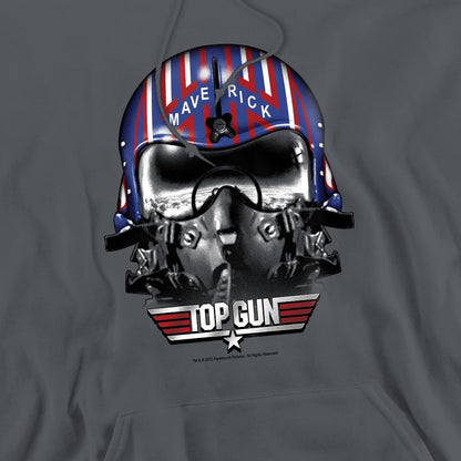 Charcoal - Pack Shot - Top Gun Mens Maverick Helmet Hoodie