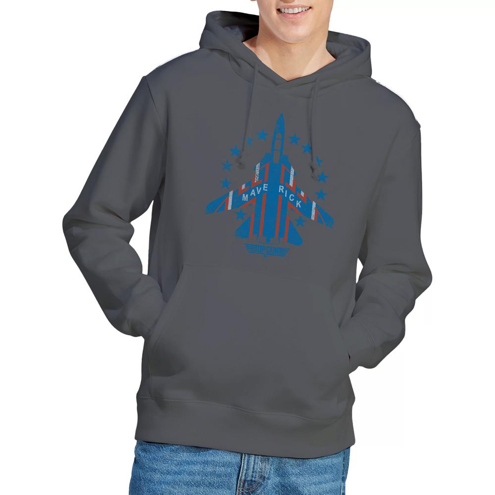 Charcoal - Side - Top Gun Mens Maverick Hoodie