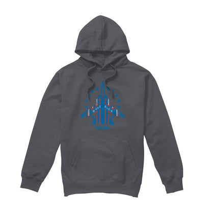 Charcoal - Front - Top Gun Mens Maverick Hoodie
