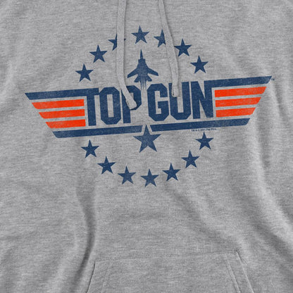 Sport Heather - Pack Shot - Top Gun Mens Star Logo Hoodie