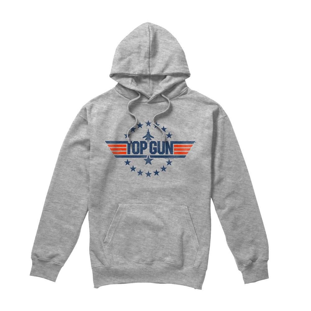 Sport Heather - Front - Top Gun Mens Star Logo Hoodie