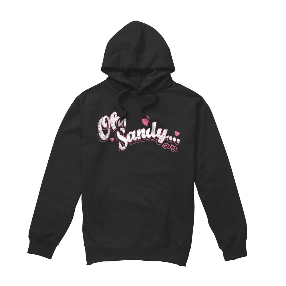 Black - Front - Grease Mens Oh Sandy Hoodie