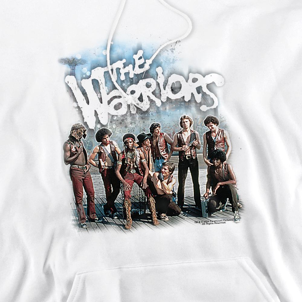 White - Pack Shot - The Warriors Mens Amusement Hoodie