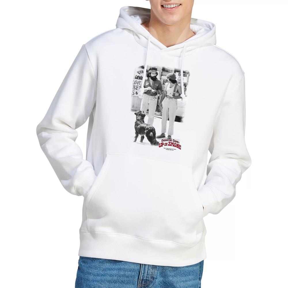 White - Lifestyle - Cheech & Chong Mens Up In Smoke Square Hoodie