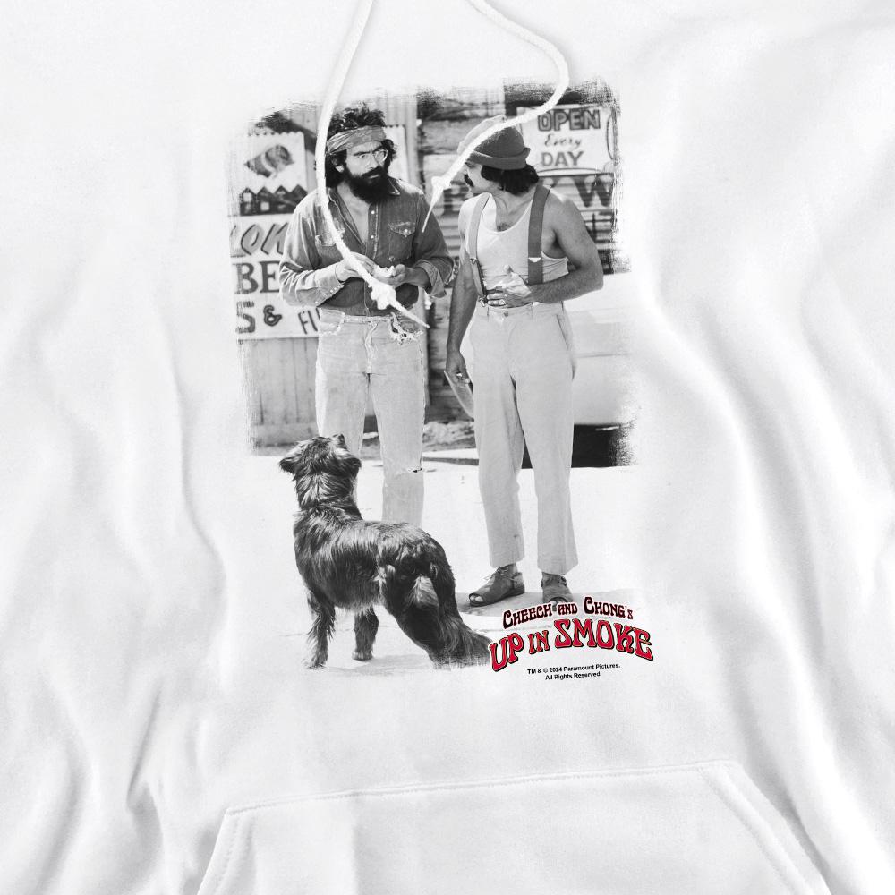White - Pack Shot - Cheech & Chong Mens Up In Smoke Square Hoodie