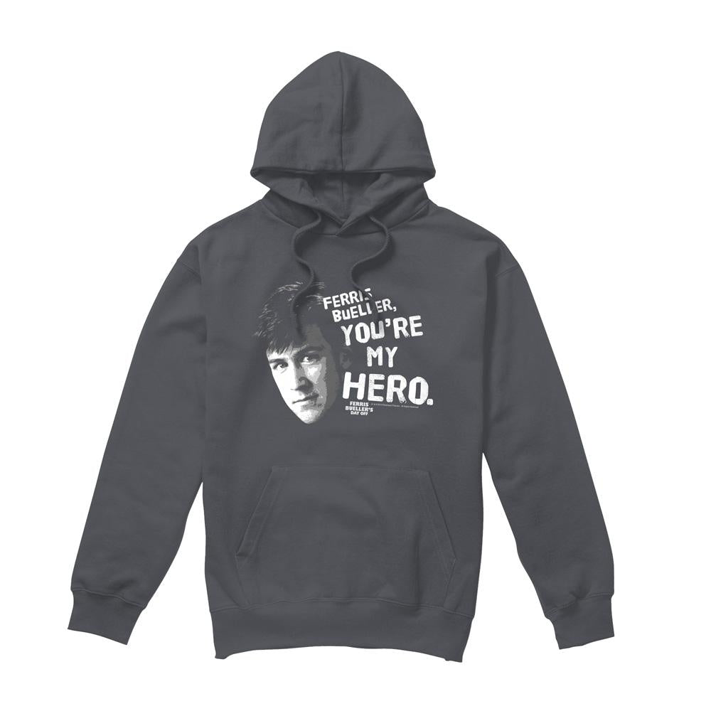 Charcoal - Front - Ferris Bueller´s Day Off Mens My Hero Hoodie