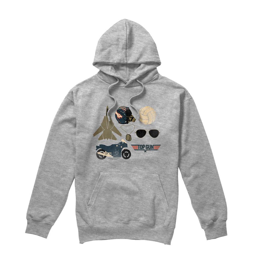 Sport Heather - Front - Top Gun Mens Items Hoodie