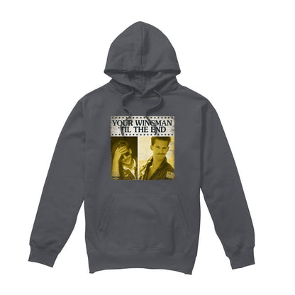 Charcoal - Front - Top Gun Mens Til The End Hoodie