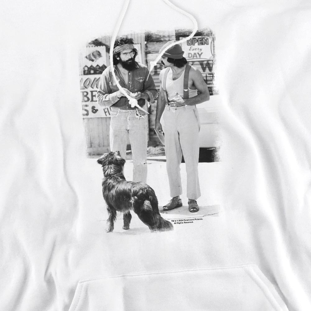 White - Pack Shot - Cheech & Chong Mens Up In Smoke Dog Hoodie