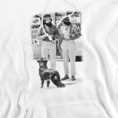 White - Pack Shot - Cheech & Chong Mens Up In Smoke Dog Hoodie