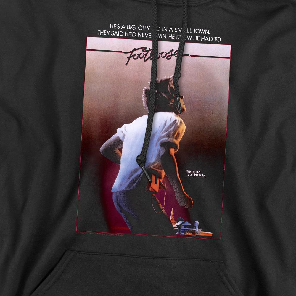 Black - Pack Shot - Footloose Mens Poster Hoodie