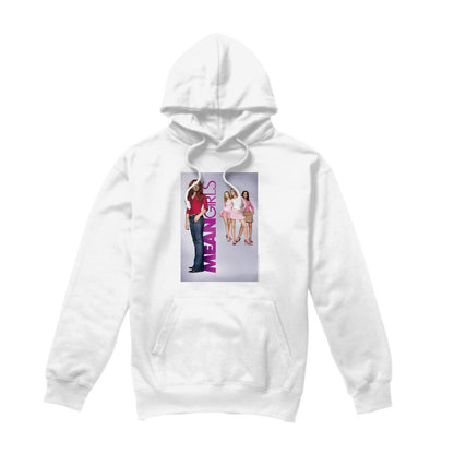 White - Front - Mean Girls Mens Poster Hoodie
