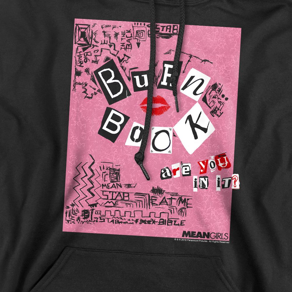Black - Pack Shot - Mean Girls Mens Burn Book Hoodie