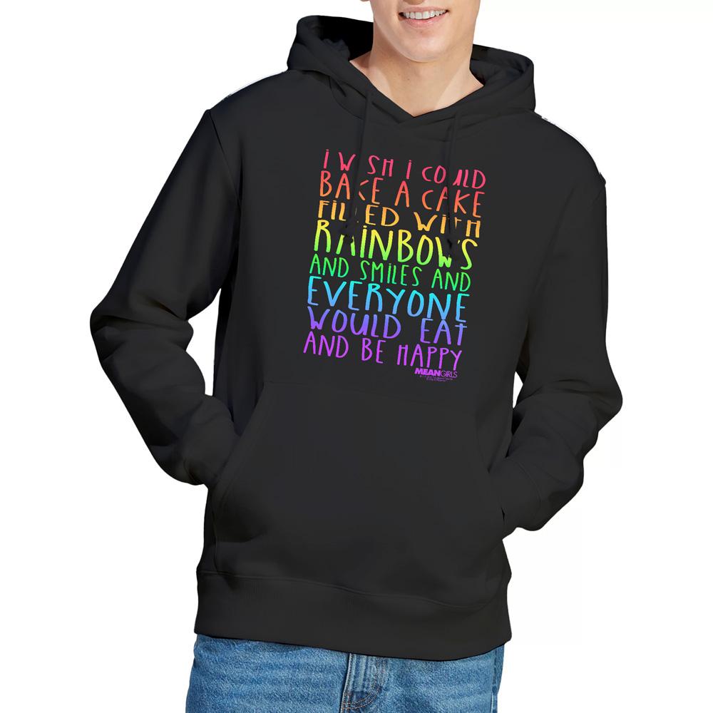 Black - Lifestyle - Mean Girls Mens Rainbows And Cake Hoodie