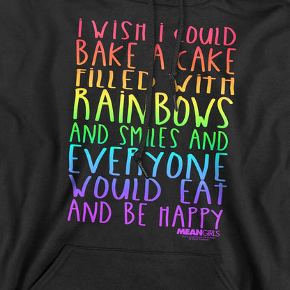 Black - Pack Shot - Mean Girls Mens Rainbows And Cake Hoodie