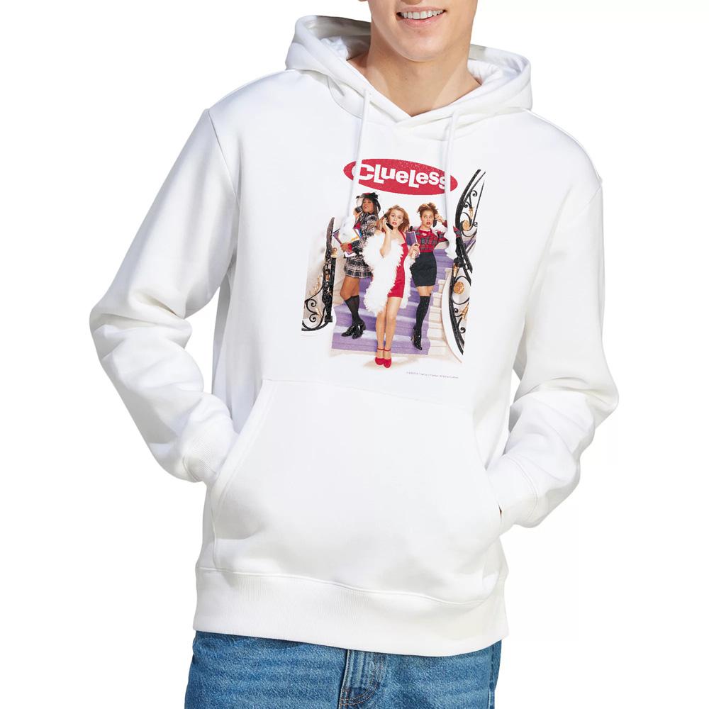 White - Lifestyle - Clueless Mens Poster Hoodie