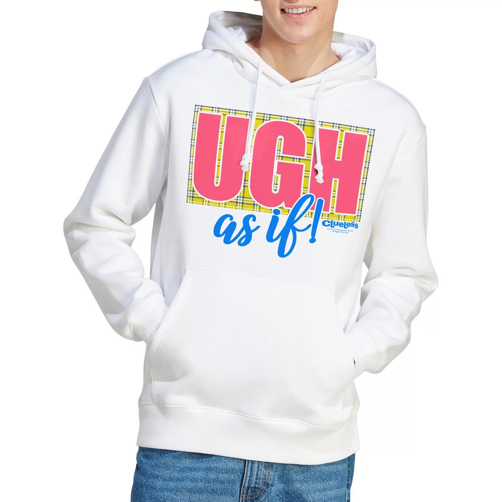 White - Lifestyle - Clueless Mens Ugh As If Hoodie