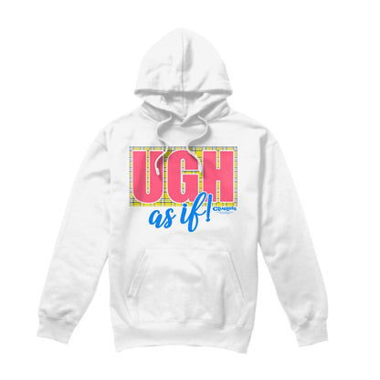 White - Front - Clueless Mens Ugh As If Hoodie
