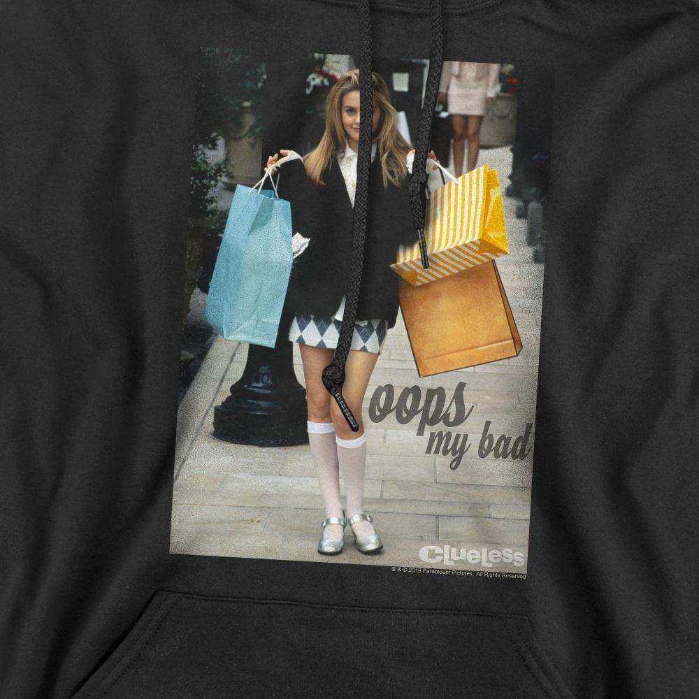 Black - Pack Shot - Clueless Mens Oops My Bad Hoodie