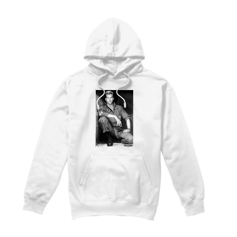 White - Front - Top Gun Mens Fresh Ice Hoodie