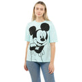 Blue Opal-Black - Side - Disney Womens-Ladies Stance Mickey Mouse T-Shirt