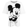 White-Black - Front - Disney Womens-Ladies Stance Mickey Mouse T-Shirt
