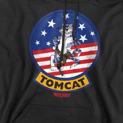 Black - Pack Shot - Top Gun Mens Tomcat Sigil Hoodie