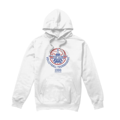 White - Front - Top Gun Mens Volleyball Tournament Hoodie