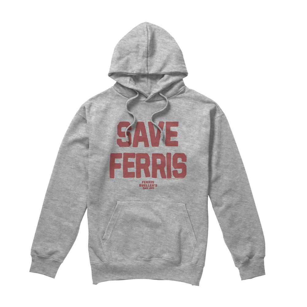 Sport Heather - Front - Ferris Bueller´s Day Off Mens Save Ferris Hoodie
