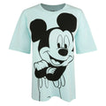 Blue Opal-Black - Front - Disney Womens-Ladies Stance Mickey Mouse T-Shirt