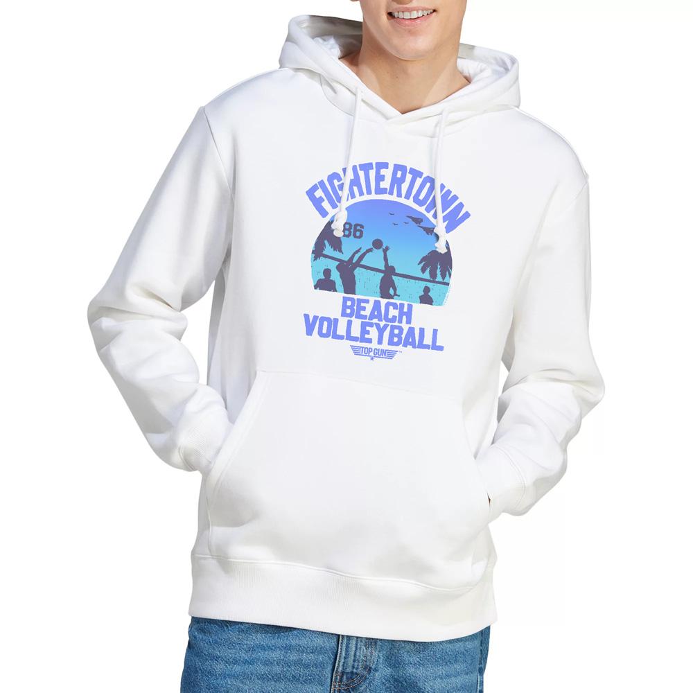 White - Lifestyle - Top Gun Mens Volleyball In Jeans Hoodie