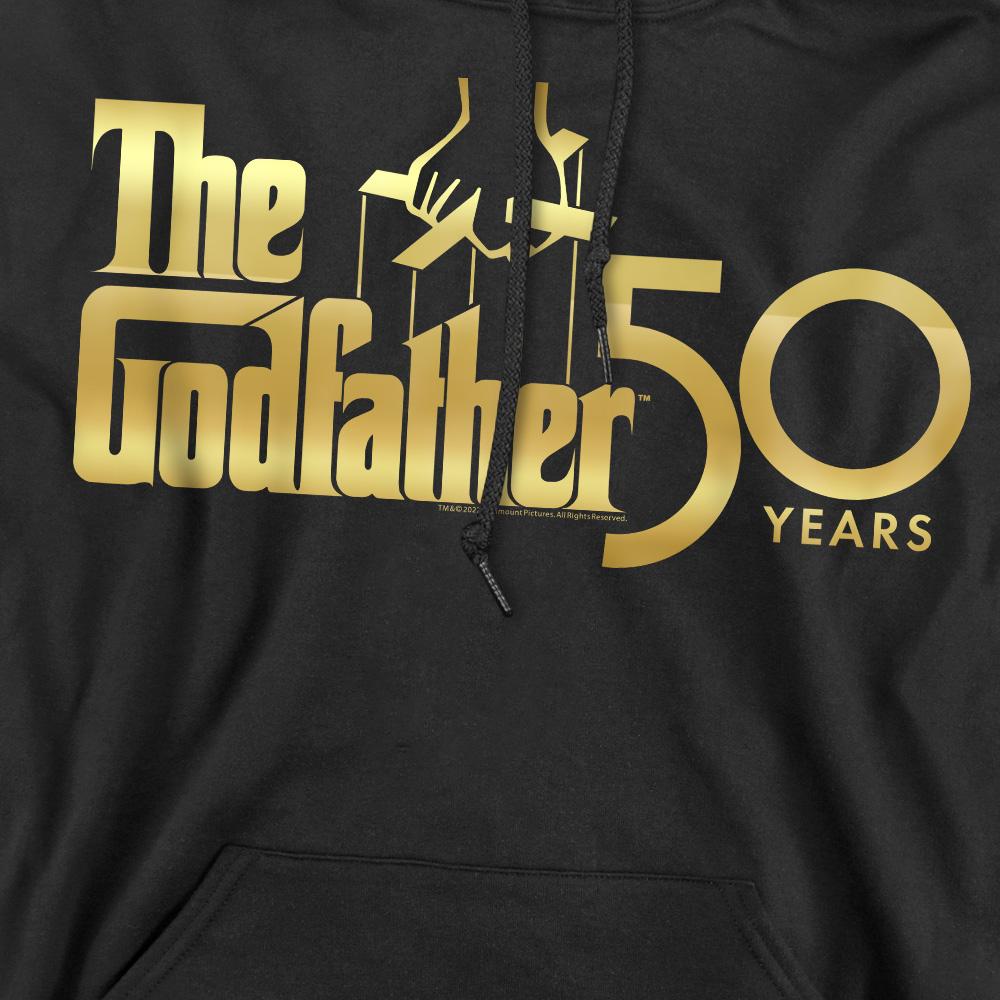Black - Pack Shot - The Godfather Mens 50th Logo Hoodie
