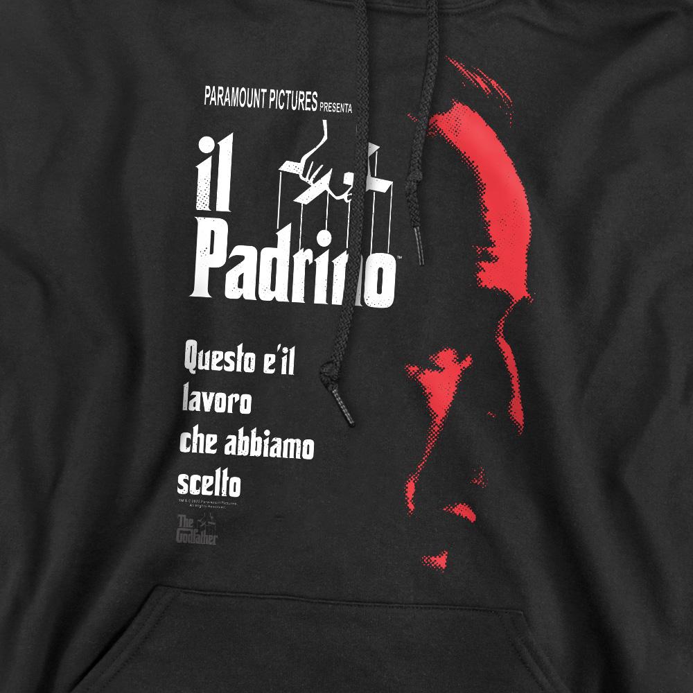 Black - Side - The Godfather Mens Italian Profile Hoodie