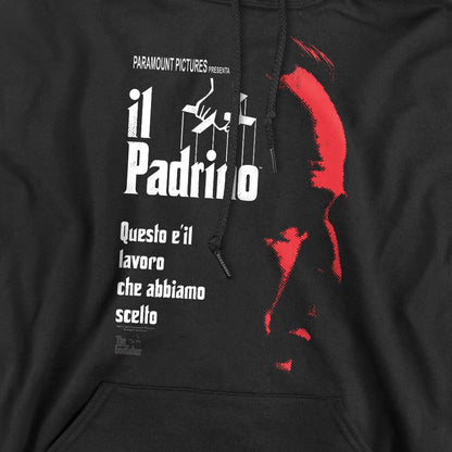 Black - Side - The Godfather Mens Italian Profile Hoodie