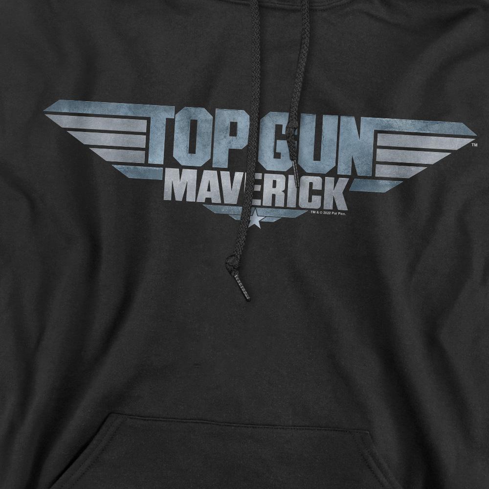 Black - Side - Top Gun: Maverick Mens Logo Hoodie