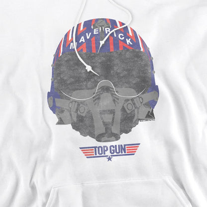 White - Pack Shot - Top Gun Mens Helmet Hoodie