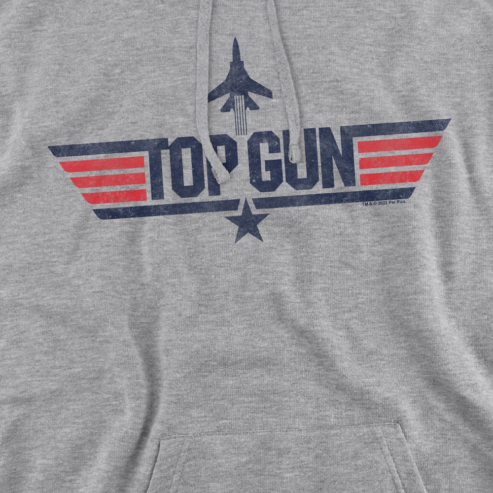 Sport Heather - Side - Top Gun Mens Logo Hoodie