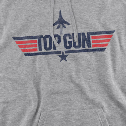 Sport Heather - Side - Top Gun Mens Logo Hoodie