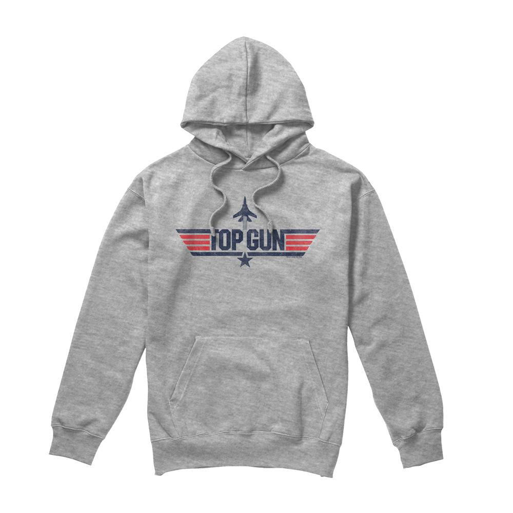 Sport Heather - Front - Top Gun Mens Logo Hoodie