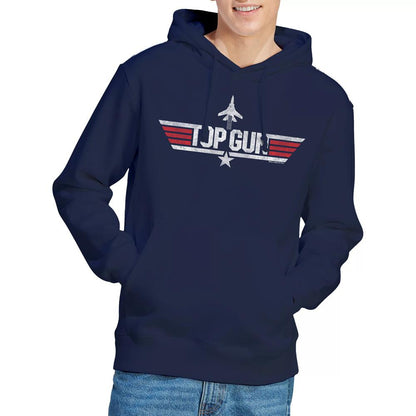 Navy - Side - Top Gun Mens Logo Hoodie