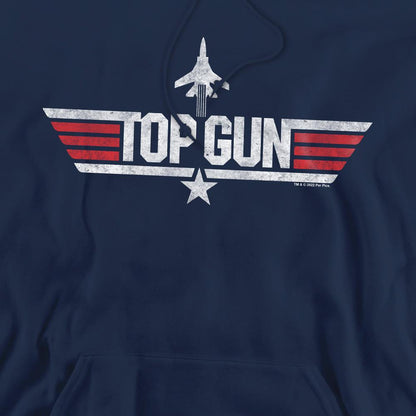 Navy - Pack Shot - Top Gun Mens Logo Hoodie