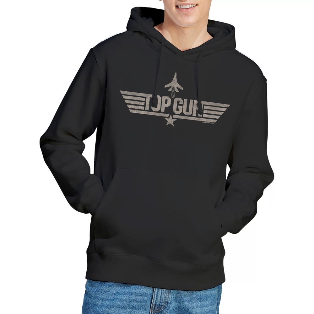 Black - Lifestyle - Top Gun Mens Monotone Logo Hoodie