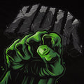 Black-Green - Side - Hulk Mens Fist T-Shirt