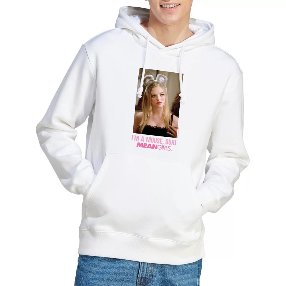White - Lifestyle - Mean Girls Mens I´m A Mouse Duh Hoodie