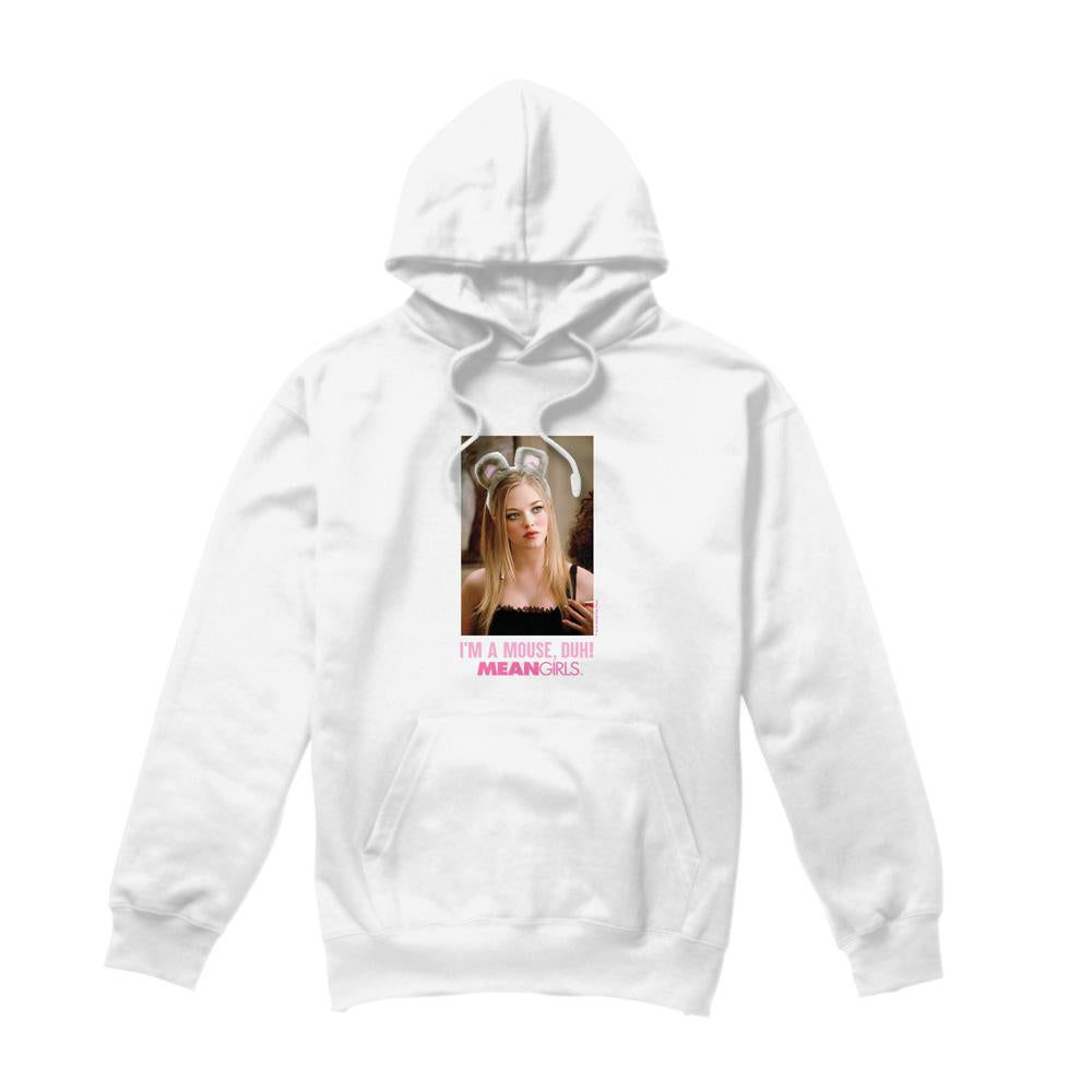 White - Front - Mean Girls Mens I´m A Mouse Duh Hoodie