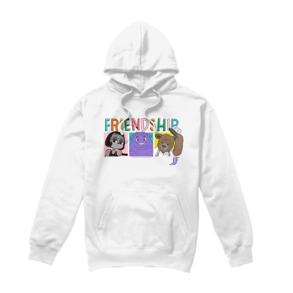 White - Front - IF Mens Imagine This Squares Hoodie