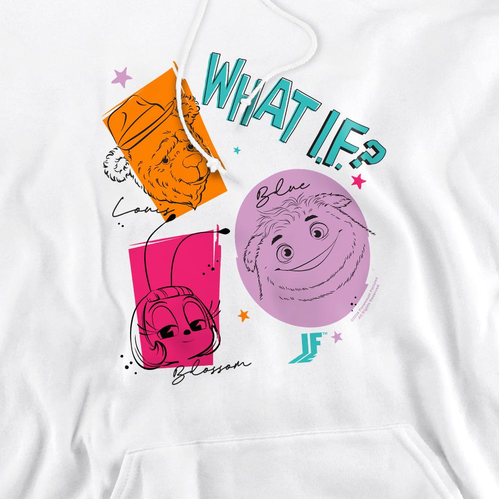 White - Pack Shot - IF Mens What If Outline Hoodie