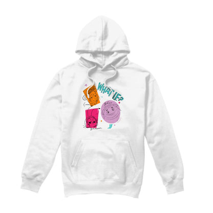 White - Front - IF Mens What If Outline Hoodie