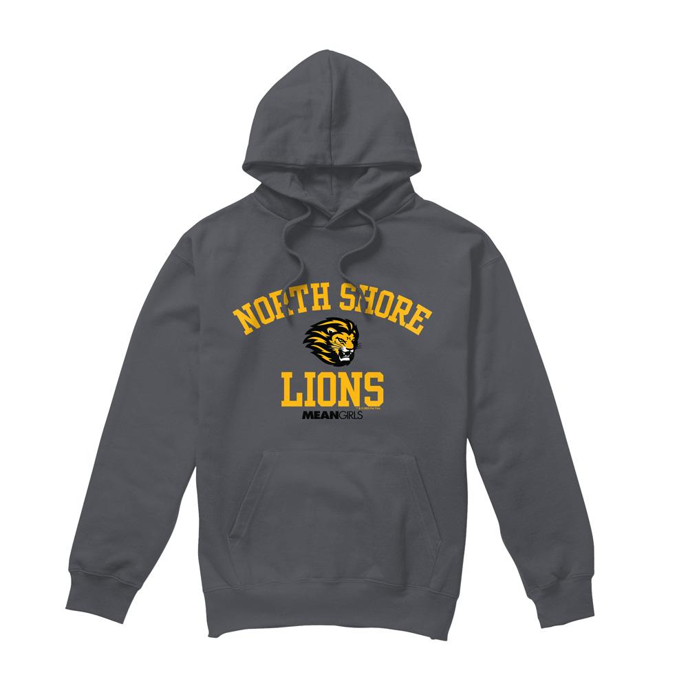 Charcoal - Front - Mean Girls Mens North Shore Lions Hoodie